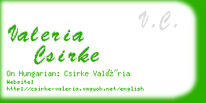 valeria csirke business card